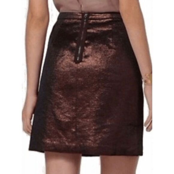 NEW LEIFSDOTTIR by Anthropologie Womens 0 Metallic Rocks Skirt - Picture 3 of 6